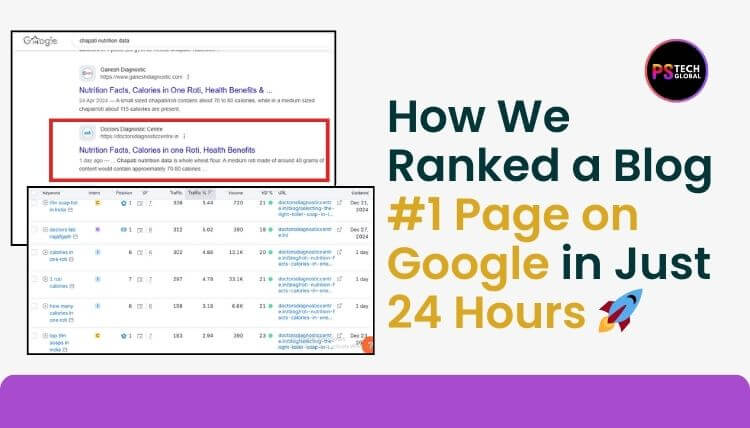 How I Helped a Blog Rank #1-Page on Google in 24 Hours